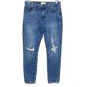 Asos Design White Label Distressed Jeans Mens 32x32 Y2K Grunge Ripped Capsule